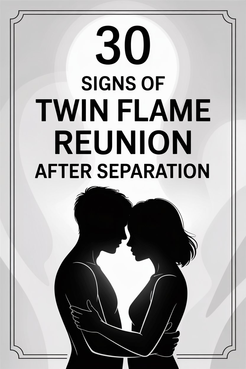 Twin Flame Reunion Signs: Emotional Connection and Intimate Silhouette Illustration in Minimalist Design.