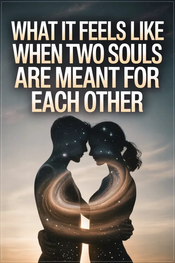 Silhouettes of a loving couple intertwined with cosmic star patterns, symbolizing eternal spiritual connection.