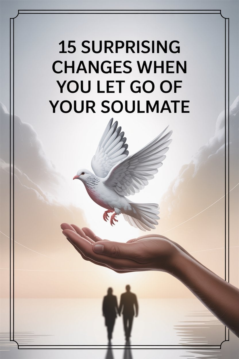 A peaceful scene of releasing a dove, a hand, and a couple walking toward new beginnings.