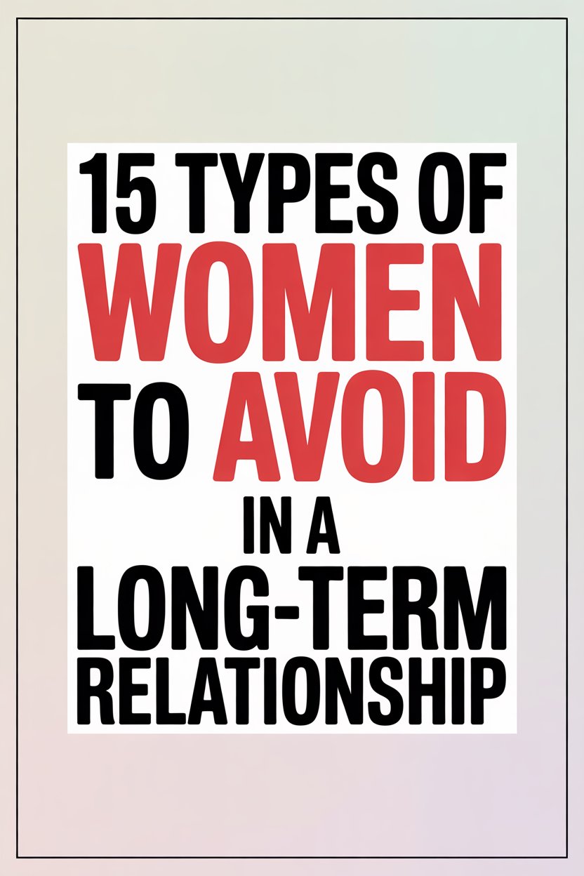 Warning about women to avoid in long-term relationships with bold red highlighted text.