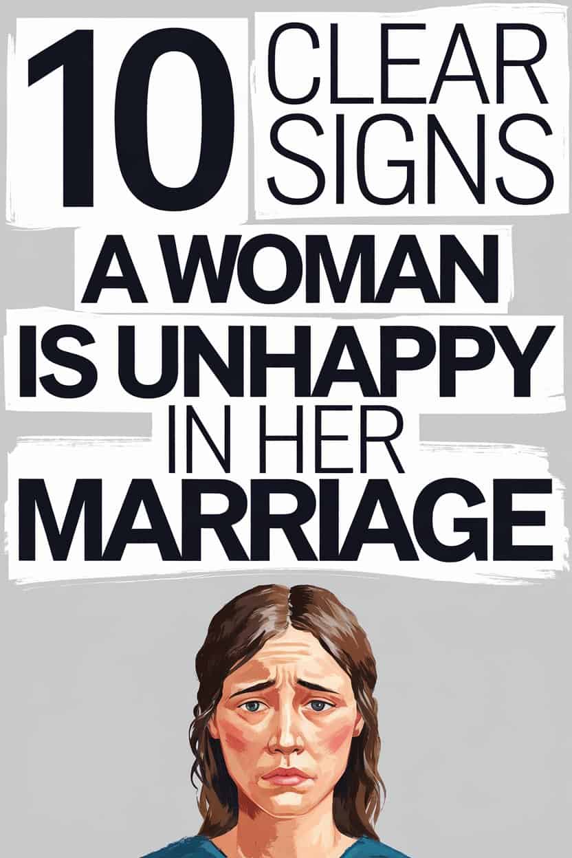 Signs a Woman Is Unhappy in Marriage, Emotional Distress, Relationship Troubles, Marriage Warning.