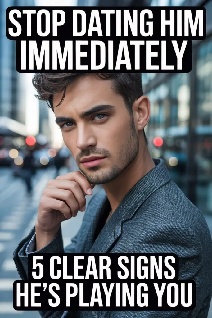 Man with intense stare warns about signs hes playing you in relationships.