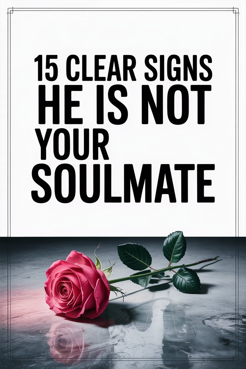 Signs He Is Not Your Soulmate and a Reflective Rose Symbol of Love.
