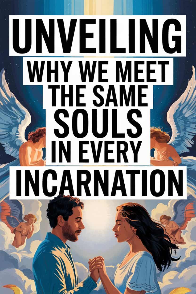 Book cover about reincarnation, soul connections, and divine love between two people.