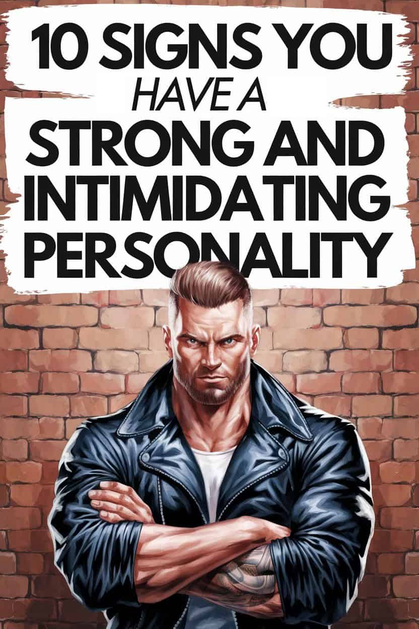 Signs of a strong, intimidating personality with confidence and dominance.
