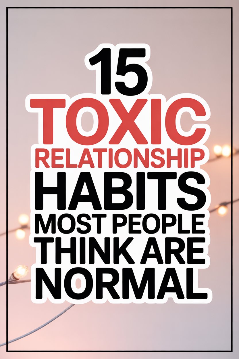 15 Toxic Relationship Habits Mistaken as Normal Behavior. Recognize harmful patterns in relationships today.