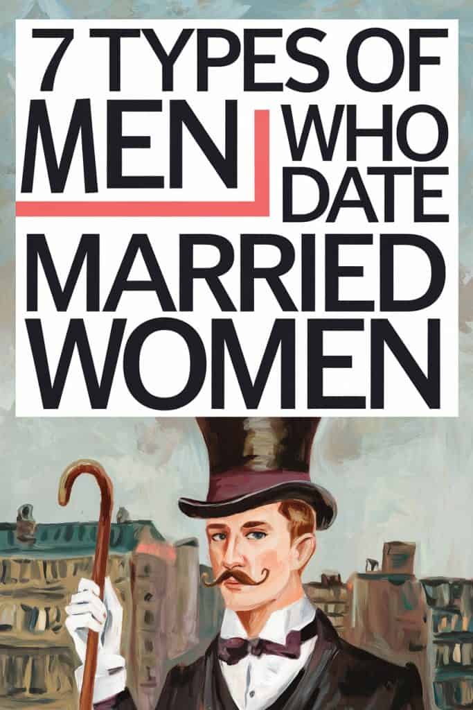 Humorous vintage illustration of men who date married women with bold, satirical title.