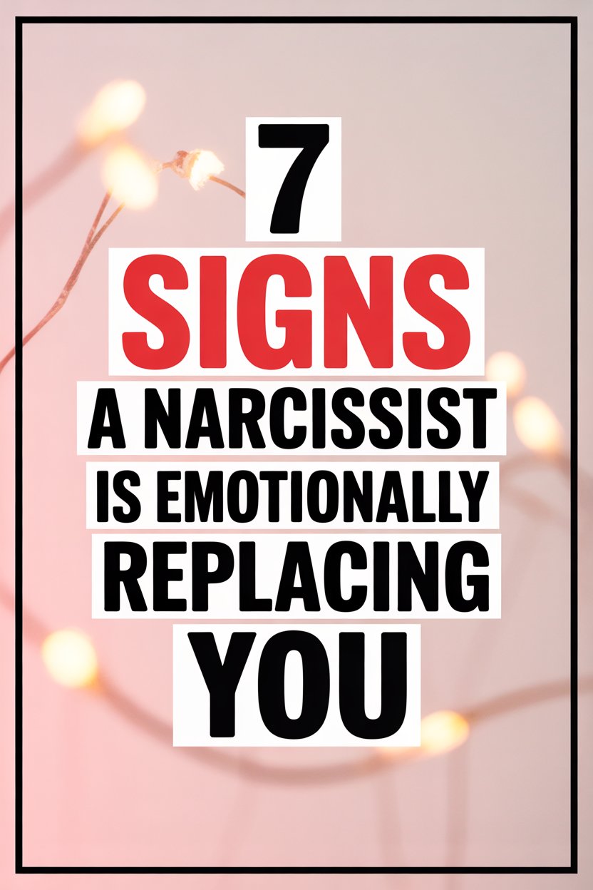 Signs a narcissist is emotionally replacing you in a toxic relationship.
