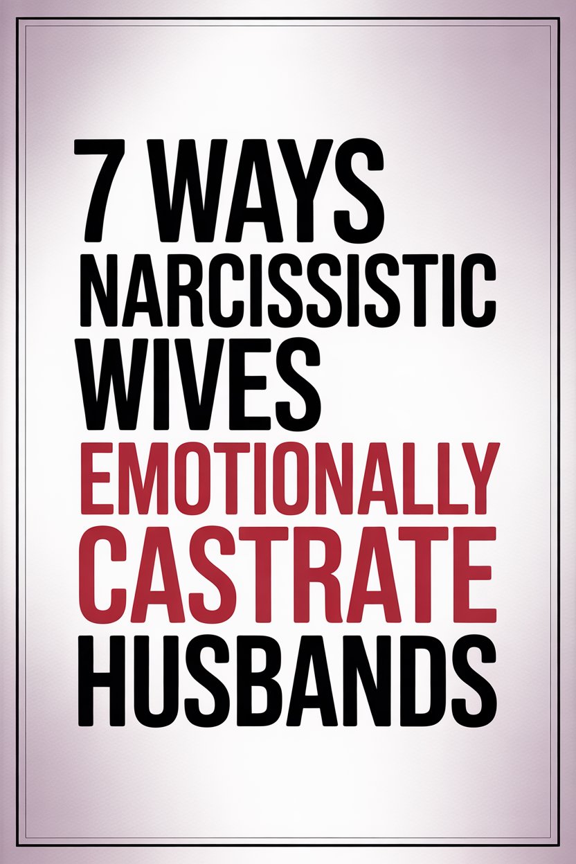 Seven ways narcissistic wives emotionally undermine and control their husbands.