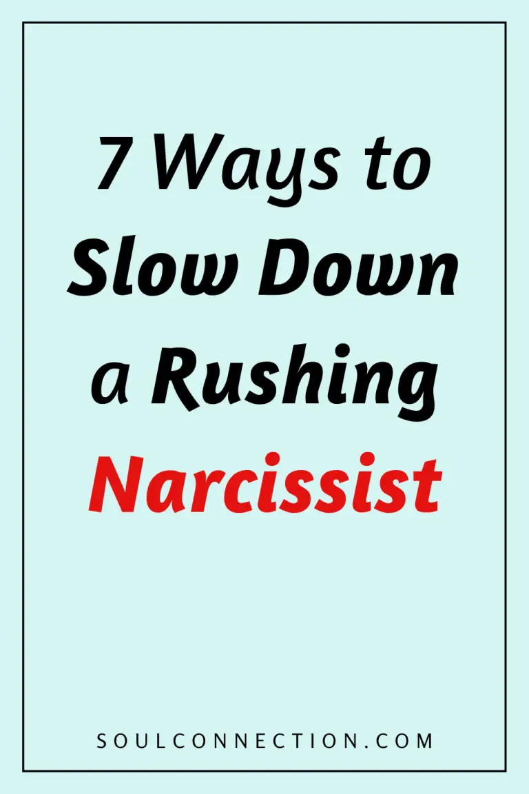Seven ways to slow down a narcissist in relationships, with bold text and website link.