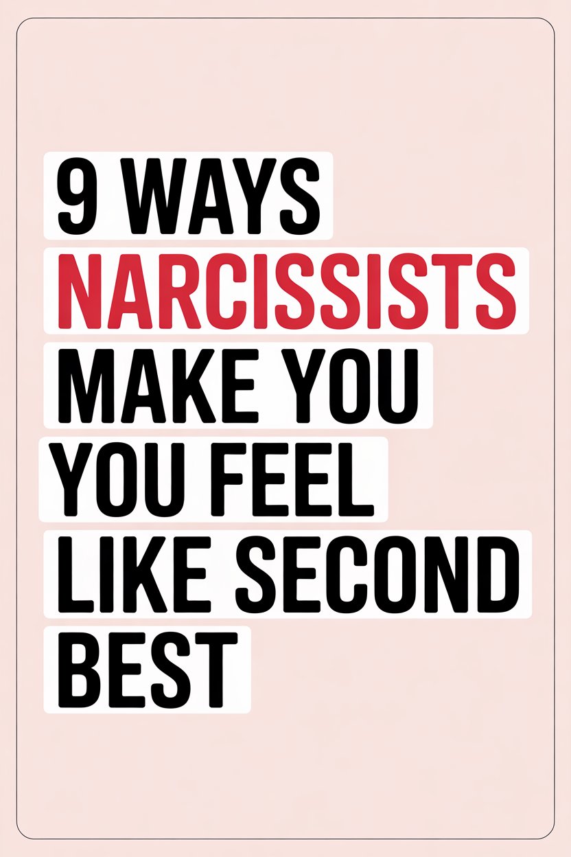 Nine ways narcissists make you feel like second best.