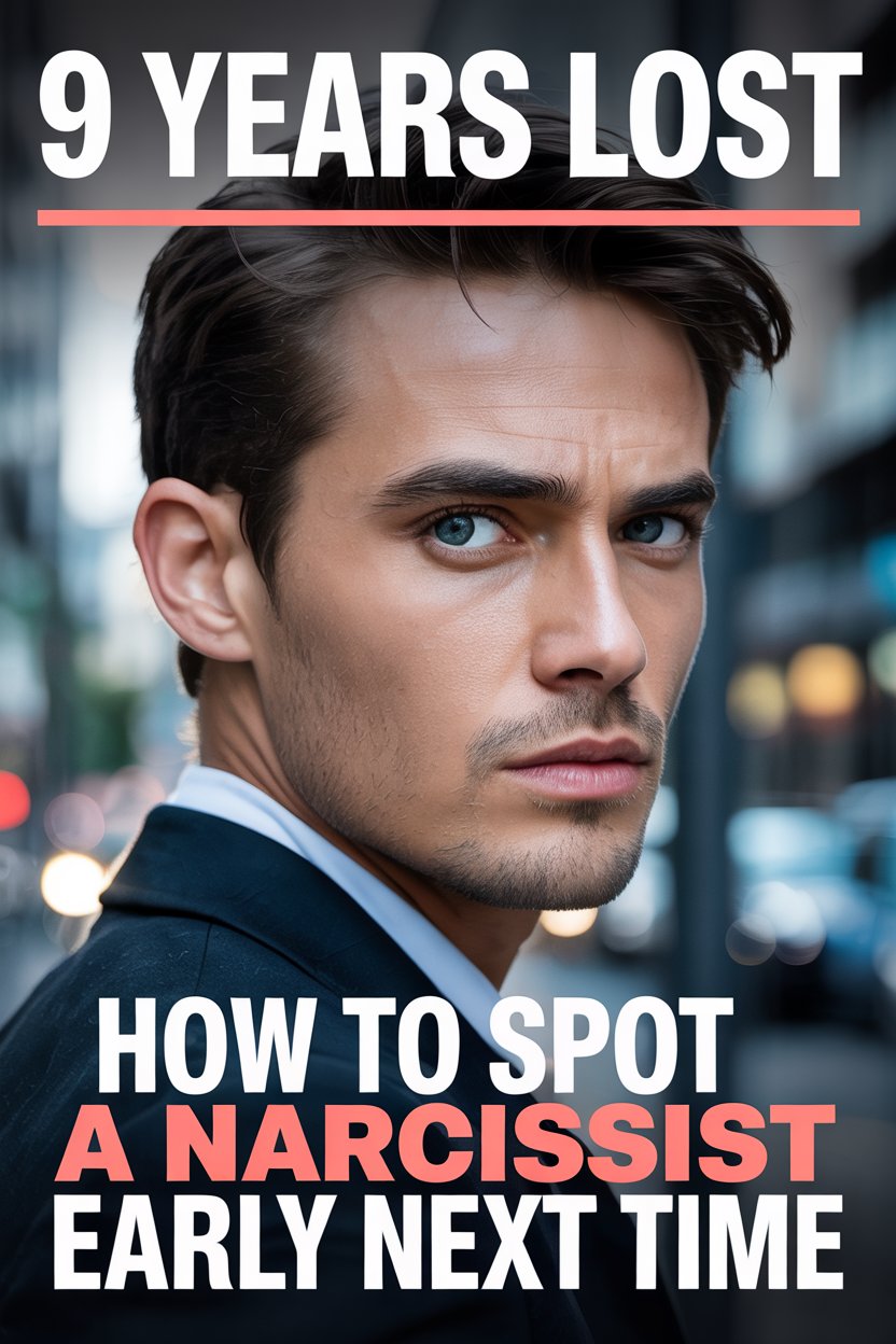 Young man with blue eyes highlights narcissist spotting tips in an urban setting.