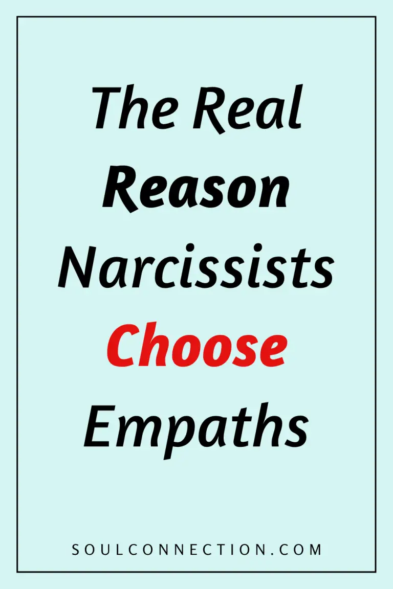 Quote on why narcissists choose empaths, highlighting empathy and soul connection.