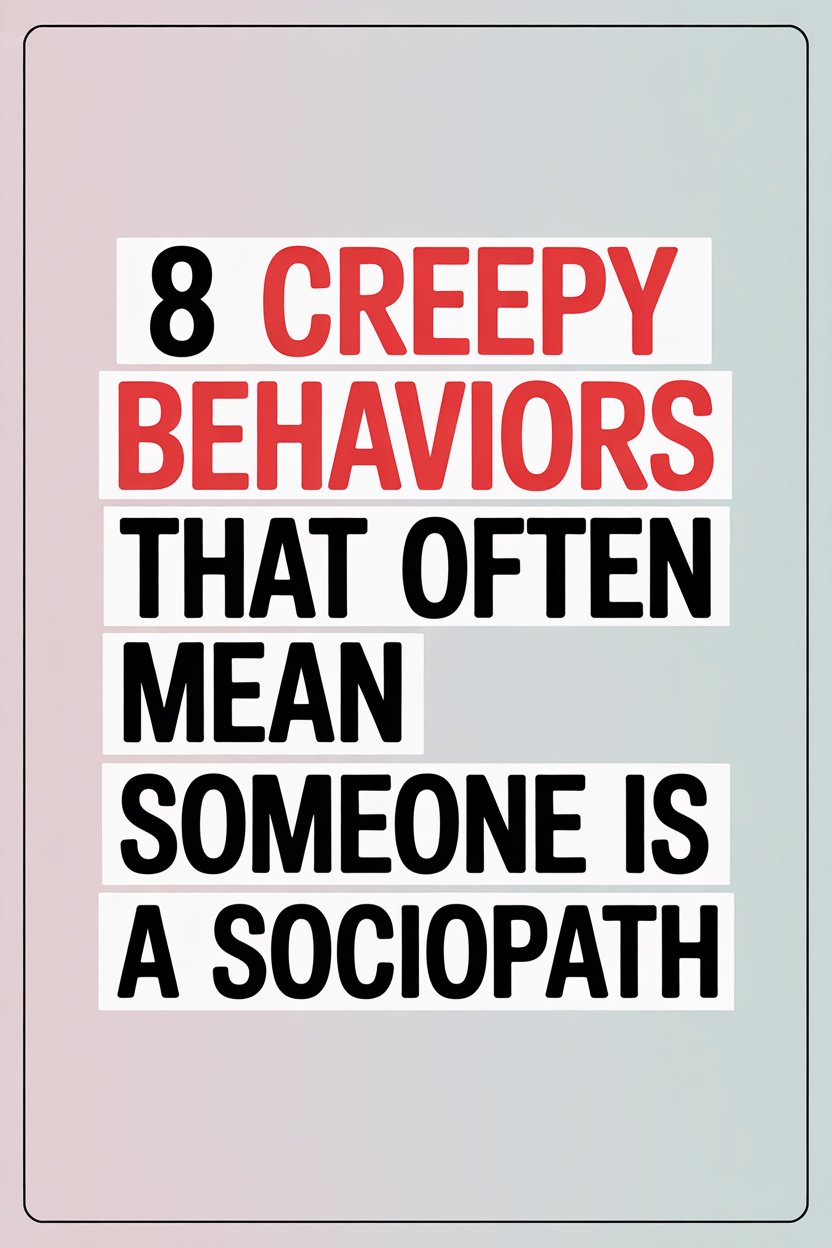 Identify warning signs of sociopaths with this eye-catching poster on creepy behaviors.