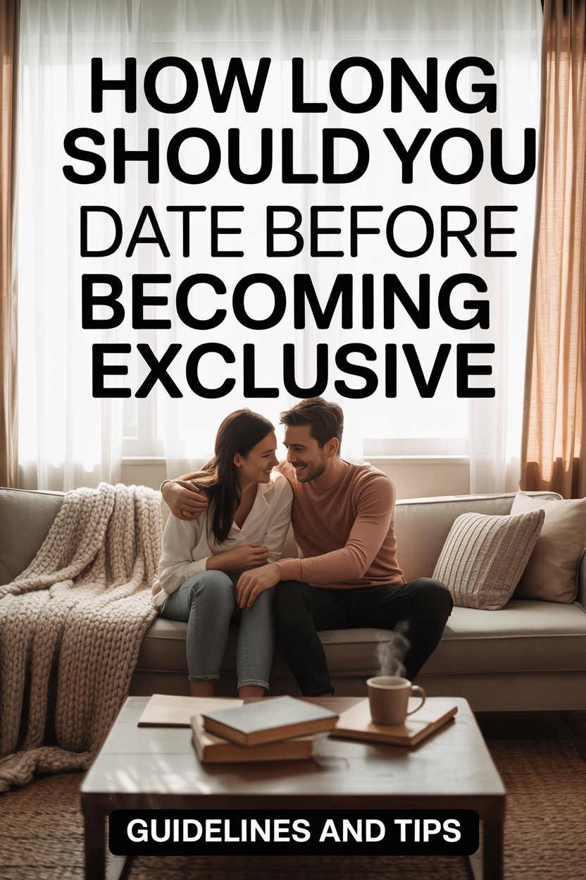 Happy couple discussing relationship timing with tips on when to become exclusive.