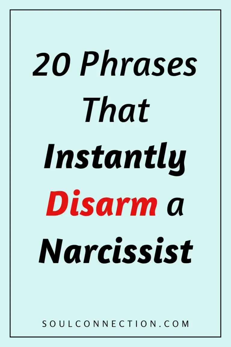 Motivational quote on disarming narcissists quickly with powerful phrases and eye-catching design.