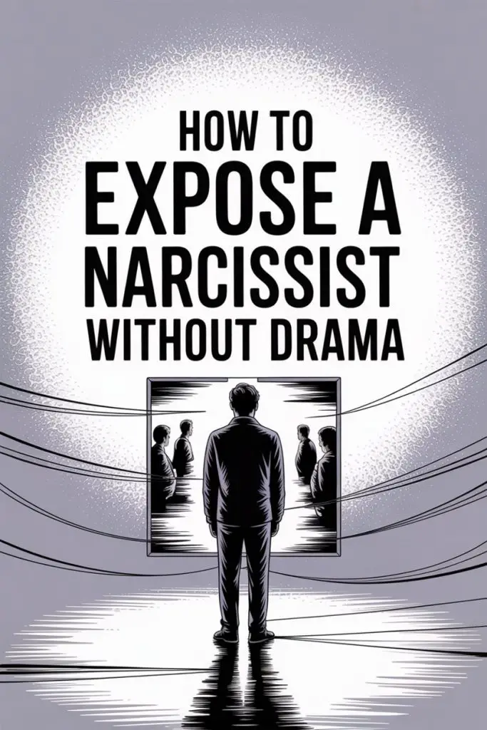 Guide to exposing a narcissist calmly through reflection and insight.