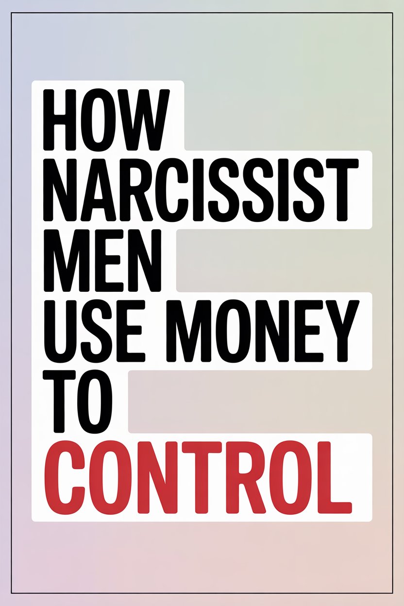 Narcissistic men manipulate with money to control in relationships.