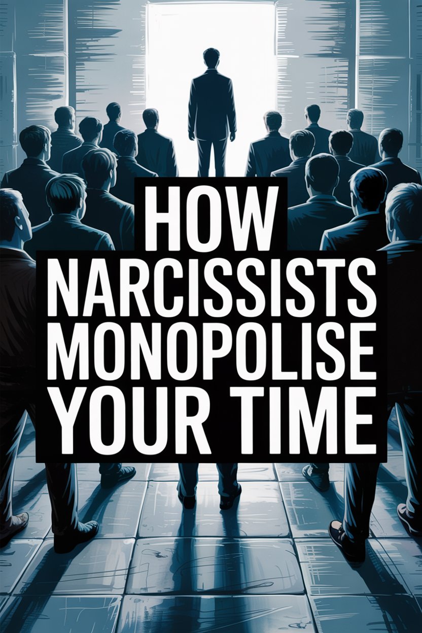 People in a seminar listening to a speaker, highlighting narcissistic control over your time.