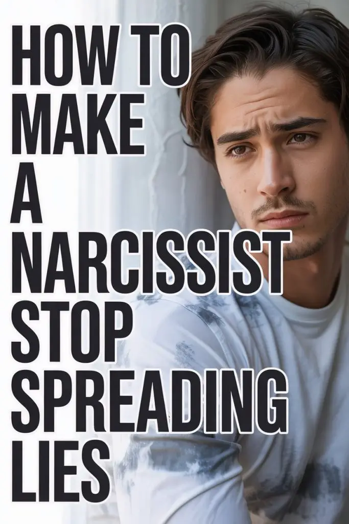 Young man contemplating how to stop a narcissist from spreading lies.