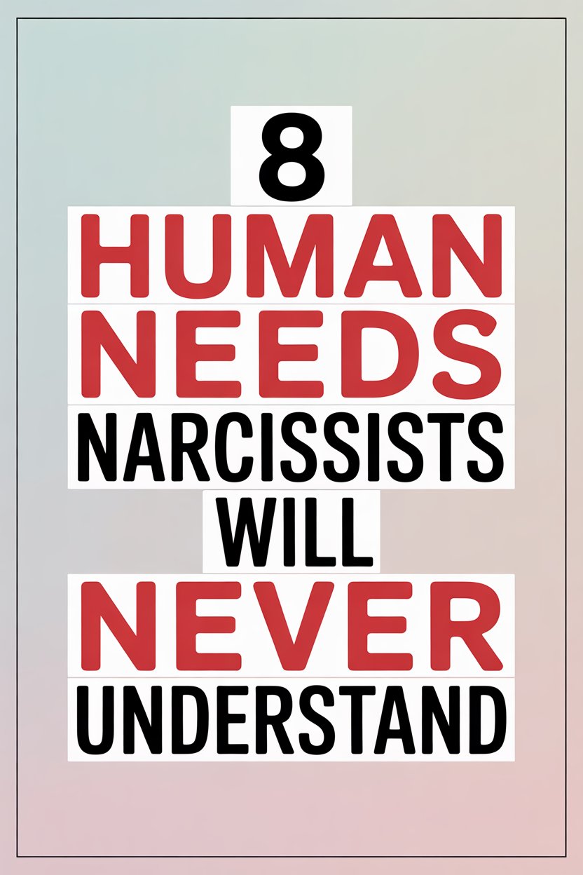 Understanding human needs versus narcissists inability to comprehend them.