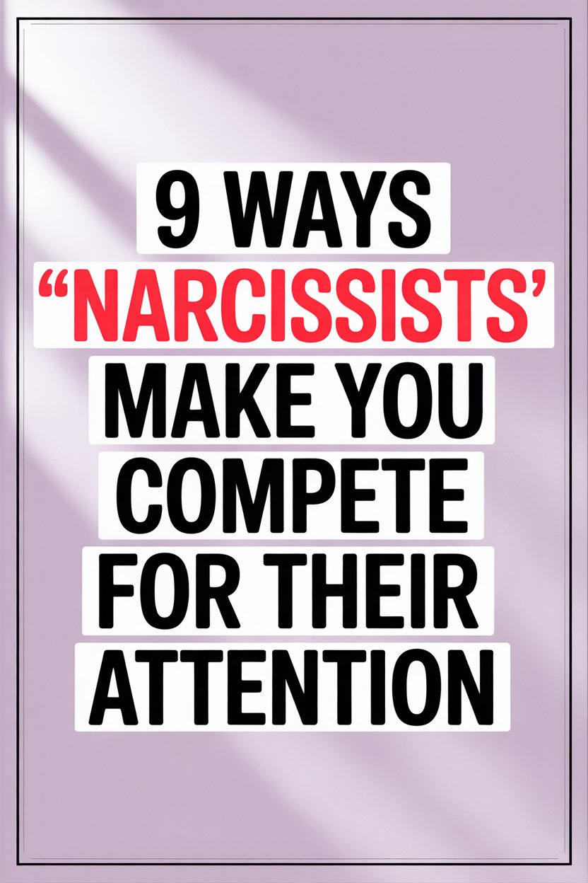 Identify 9 ways narcissists manipulate attention and make you compete for their validation.