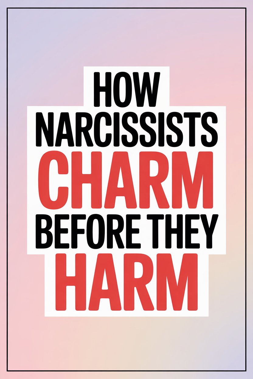 Quote on narcissist charm and harm, emphasizing manipulation and psychological danger.