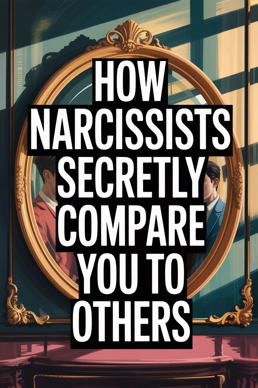 Mirror reflecting serious discussion about narcissists comparing you to others.