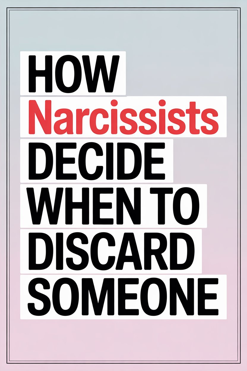 Narcissists choose when to discard someone, highlighting manipulation and relationship dynamics.