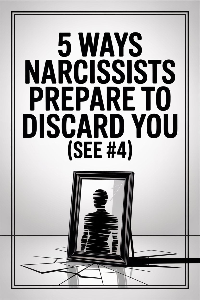 Visual guide to narcissists tactics for discarding their victims.