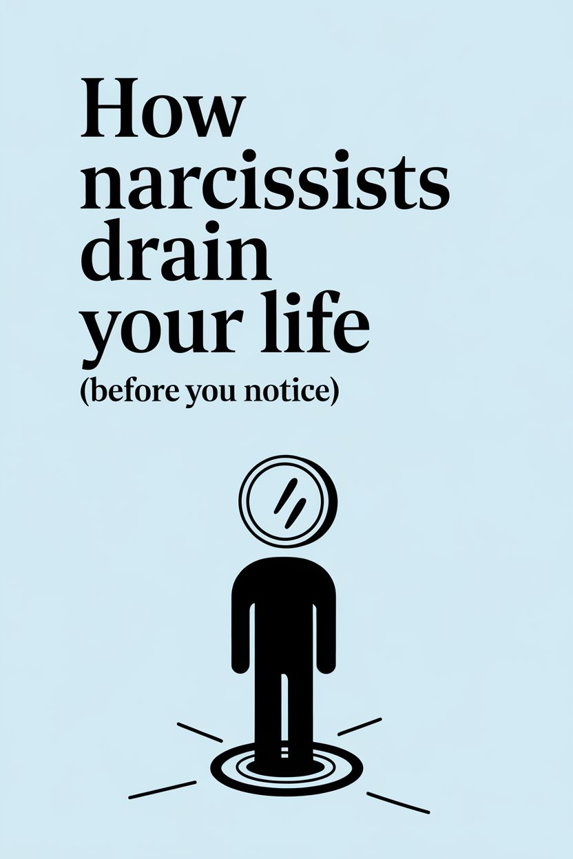 Illustration of how narcissists drain your energy before you notice.
