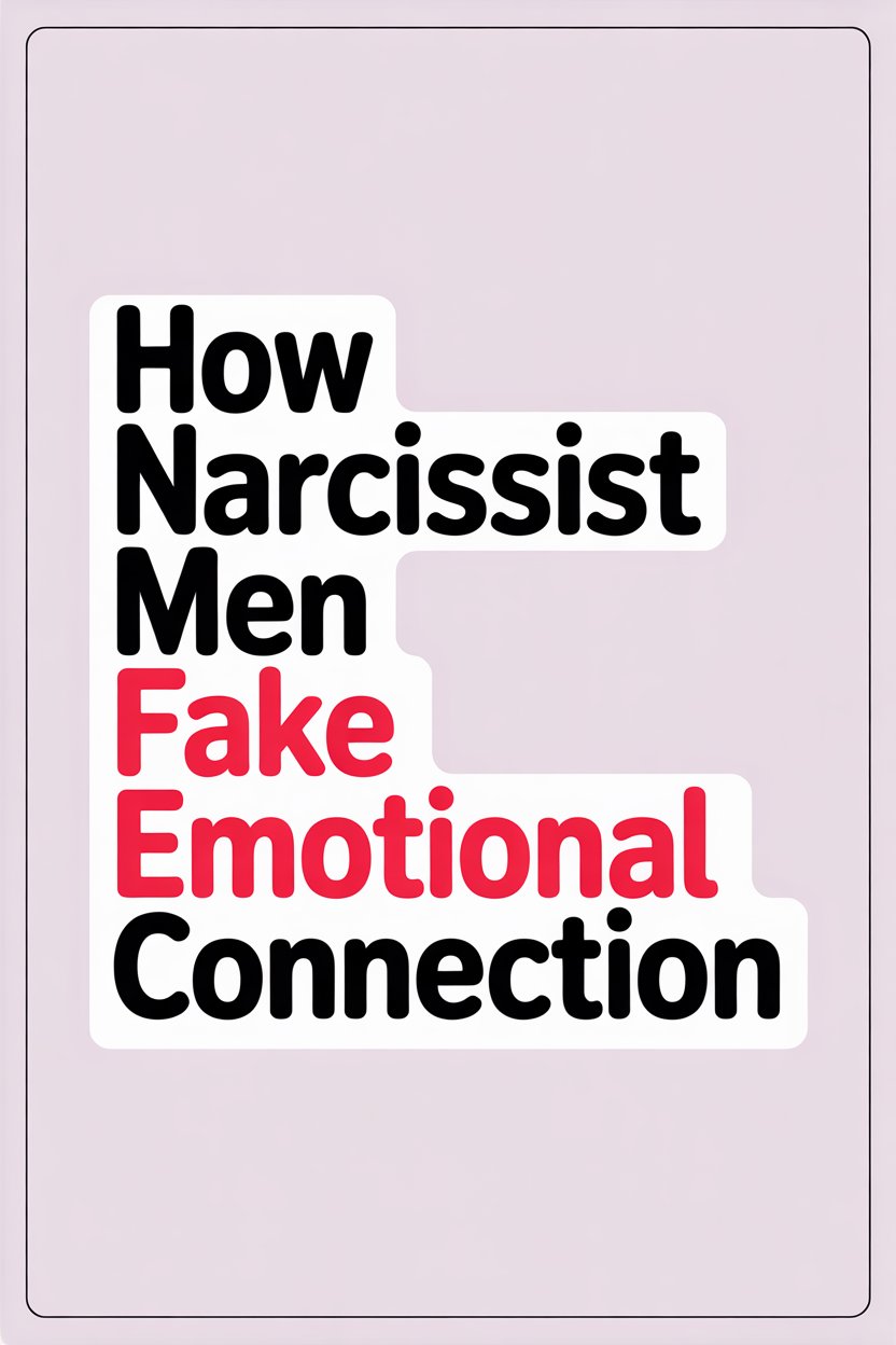 Understanding how narcissist men fake emotional connection to manipulate relationships.