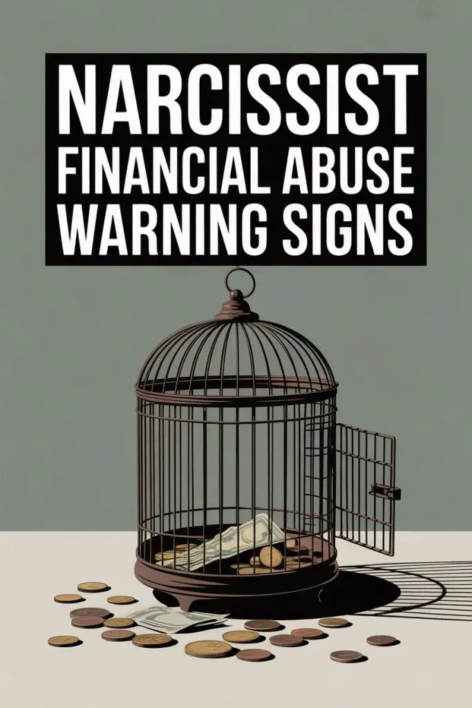 Warning signs of narcissistic financial abuse and manipulation.