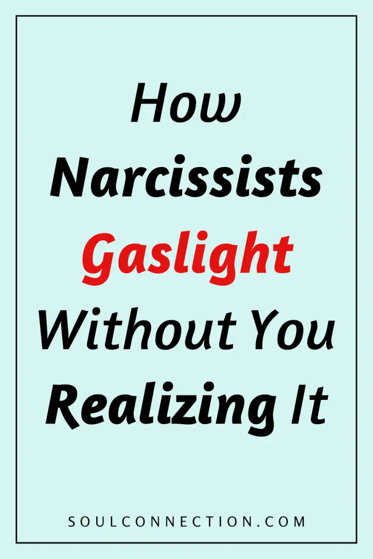 Narcissist Gaslighting Awareness Quote with bold colors and font on pastel background.