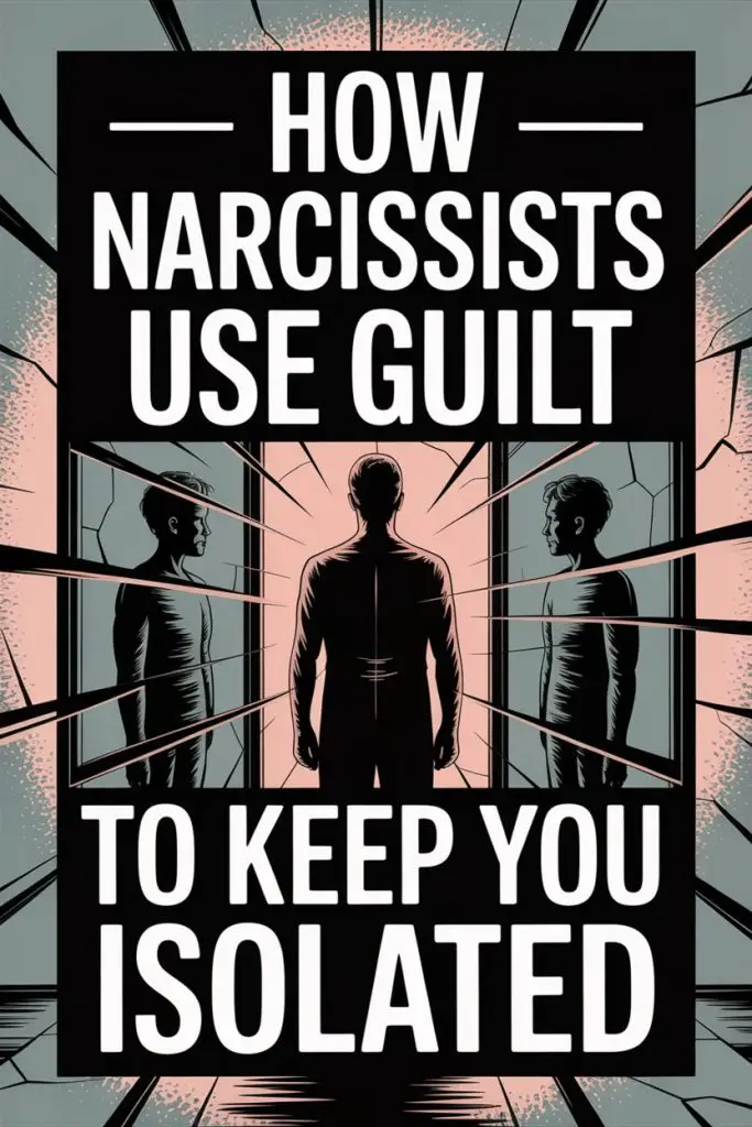 Narcissists use guilt and manipulation to isolate victims and distort self-perception.