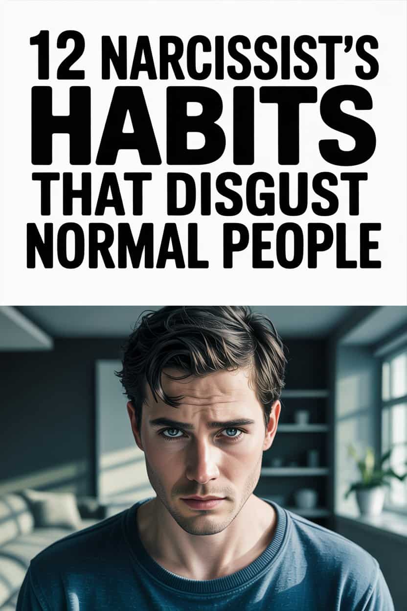 Young man with intense expression and narcissist habits that disgust normal people.
