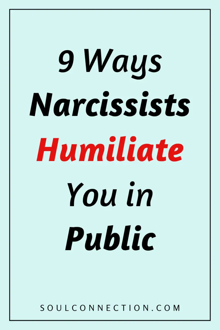 Motivational quote about narcissists learning humility in public from SoulConnection.com.