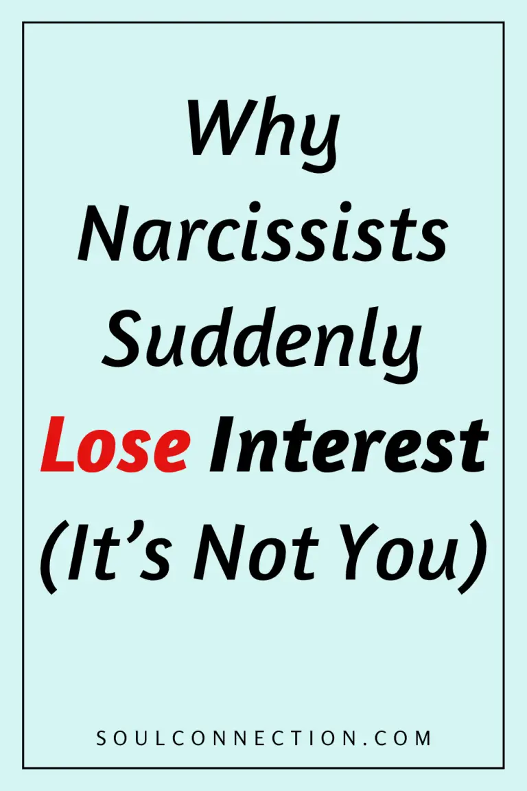 Motivational quote about narcissists losing interest and understanding it’s not you.