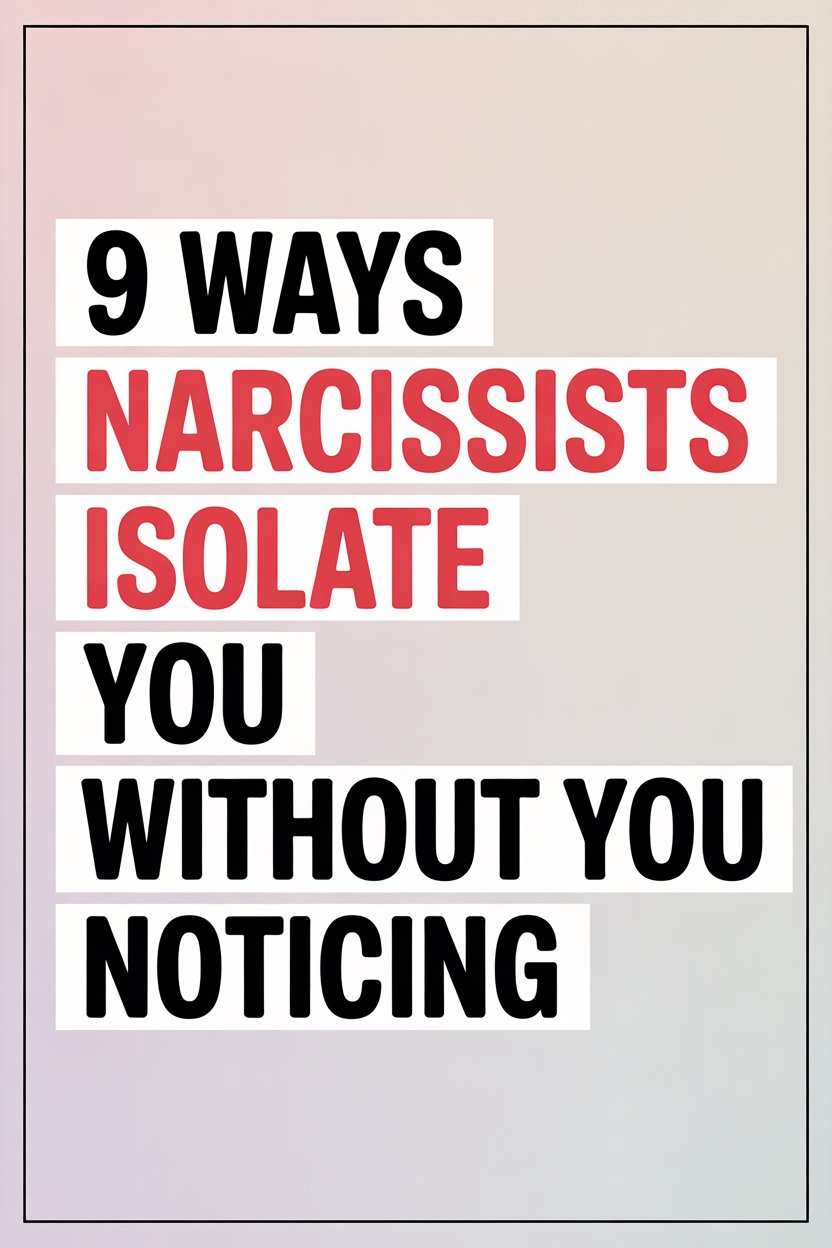 Understanding narcissist isolation tactics and warning signs to protect yourself.