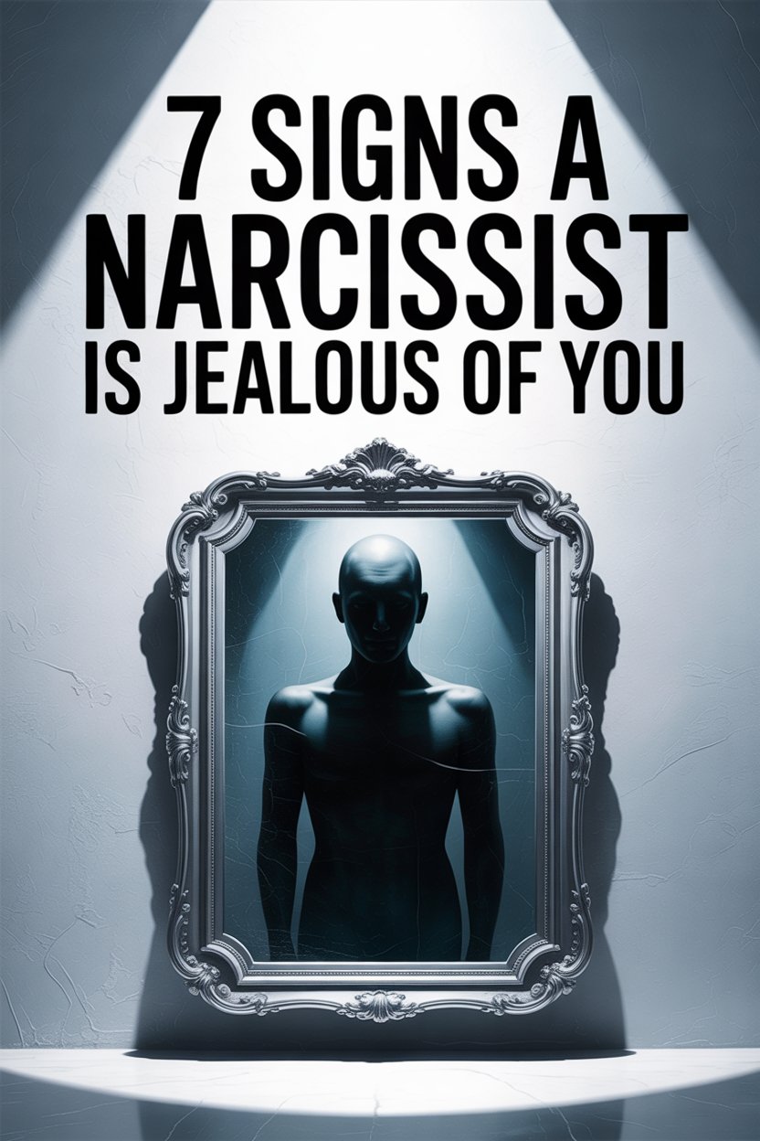 Mirror reflection reveals signs a narcissist is jealous of you.