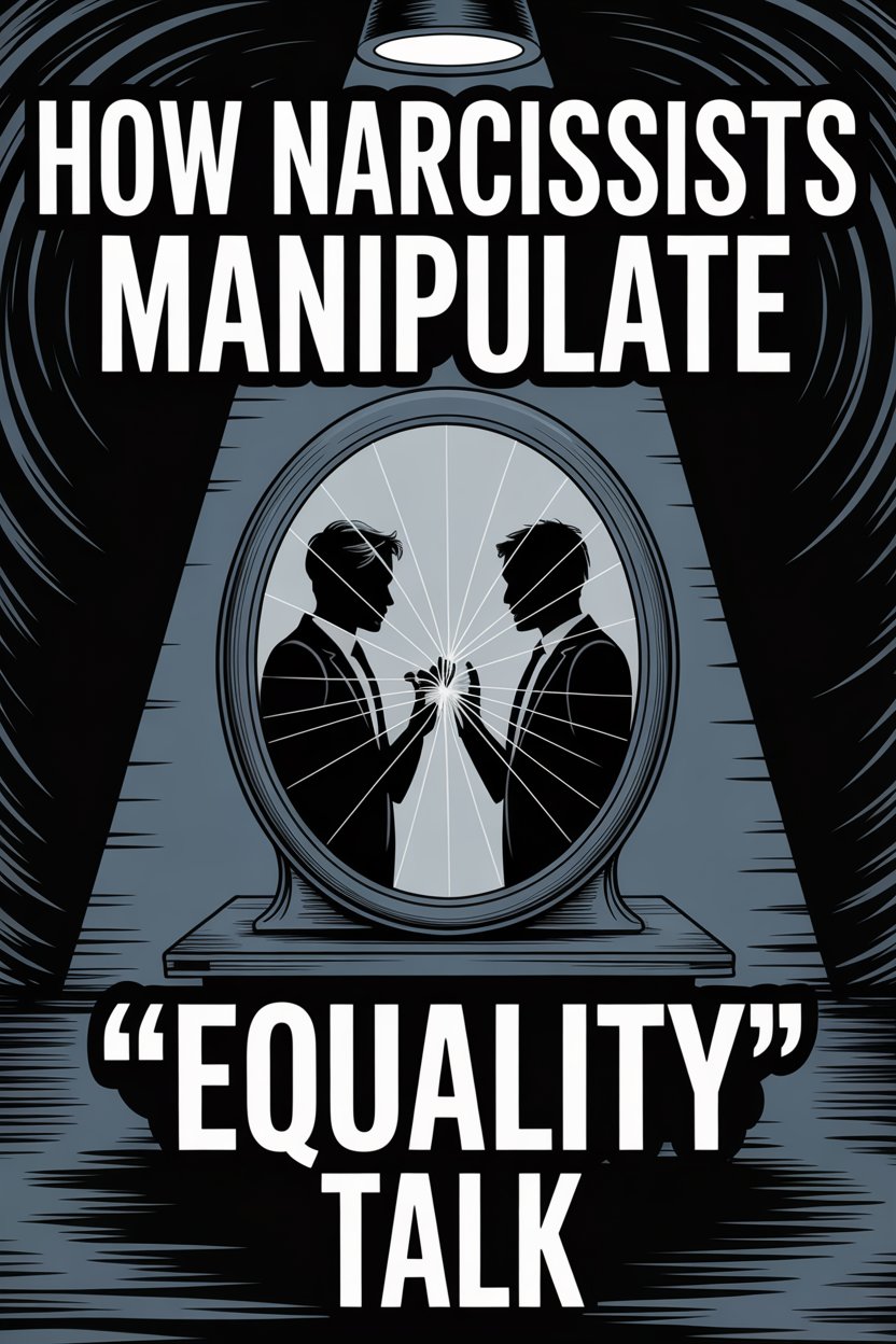 Mirror reflecting narcissist manipulation and emotional control tactics in relationships.