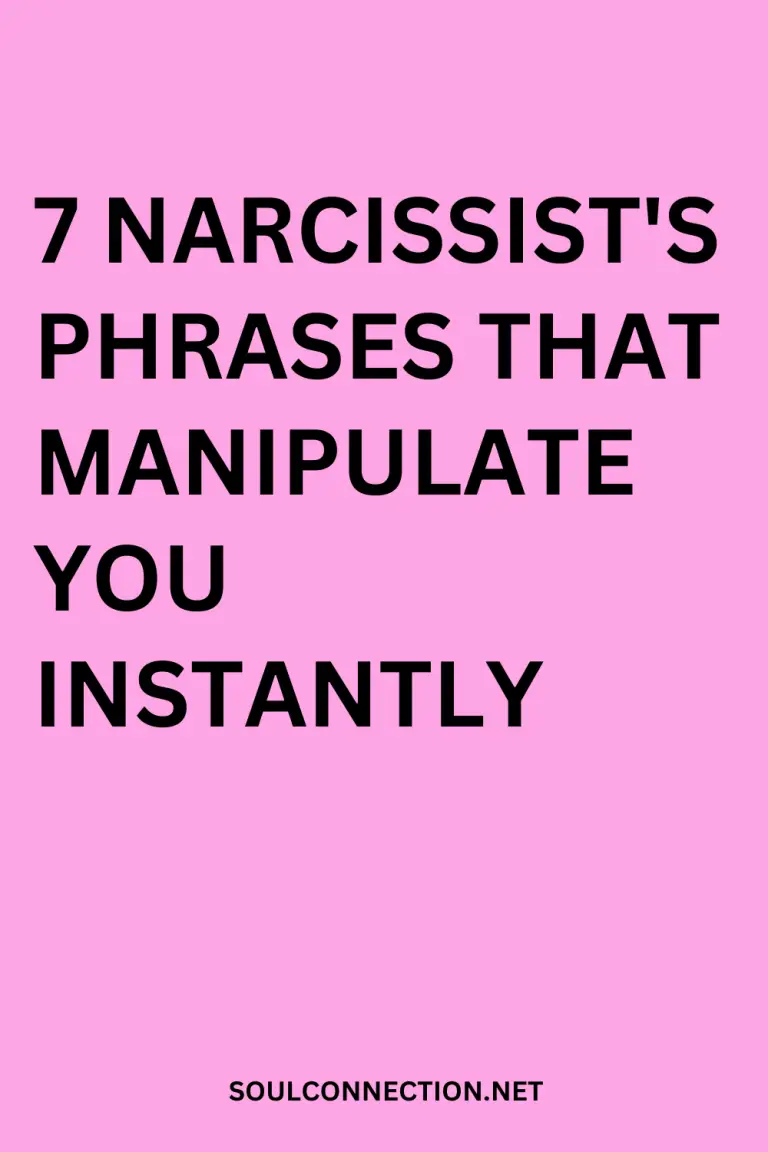 Guide to 7 Narcissist Manipulation Phrases on a Pink Background.