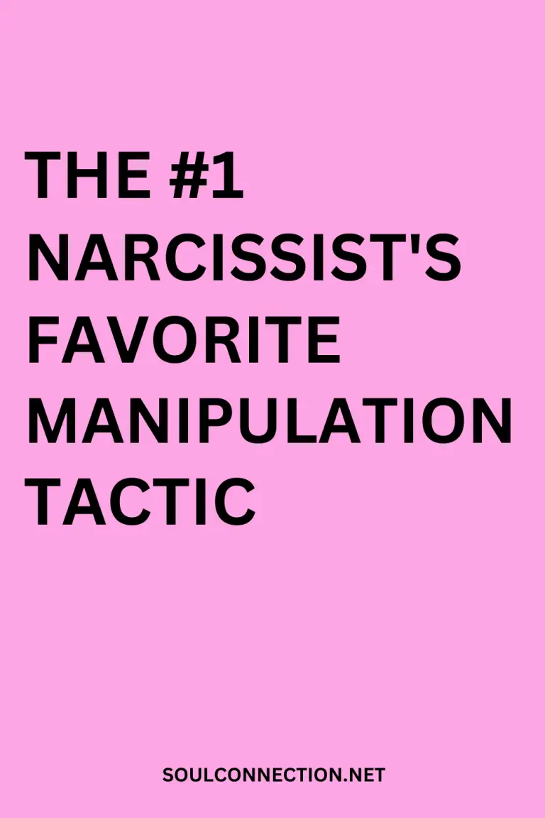 Narcissist manipulation tactic awareness visual with bold text on pink background.