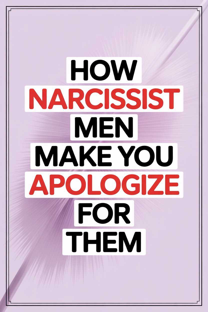 How narcissist men make you apologize for them in toxic relationships.