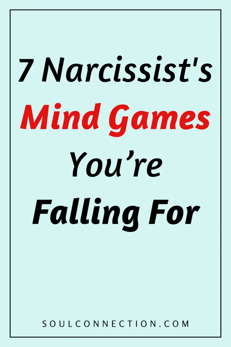 Narcissist Mind Games Awareness and Mental Manipulation Visual with SoulConnection.com.
