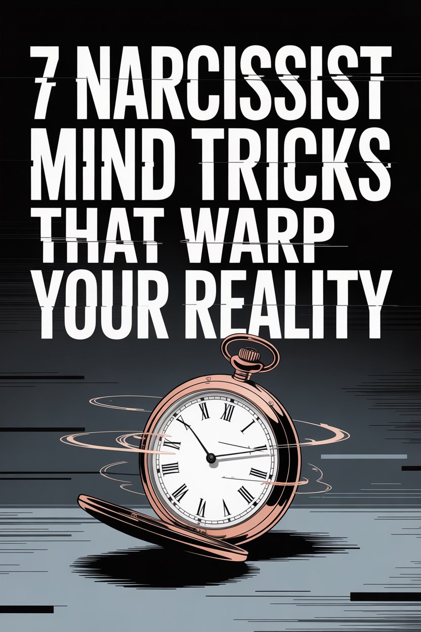 Narcissist mind tricks with a watch illusion reveal psychological manipulation and reality distortion.