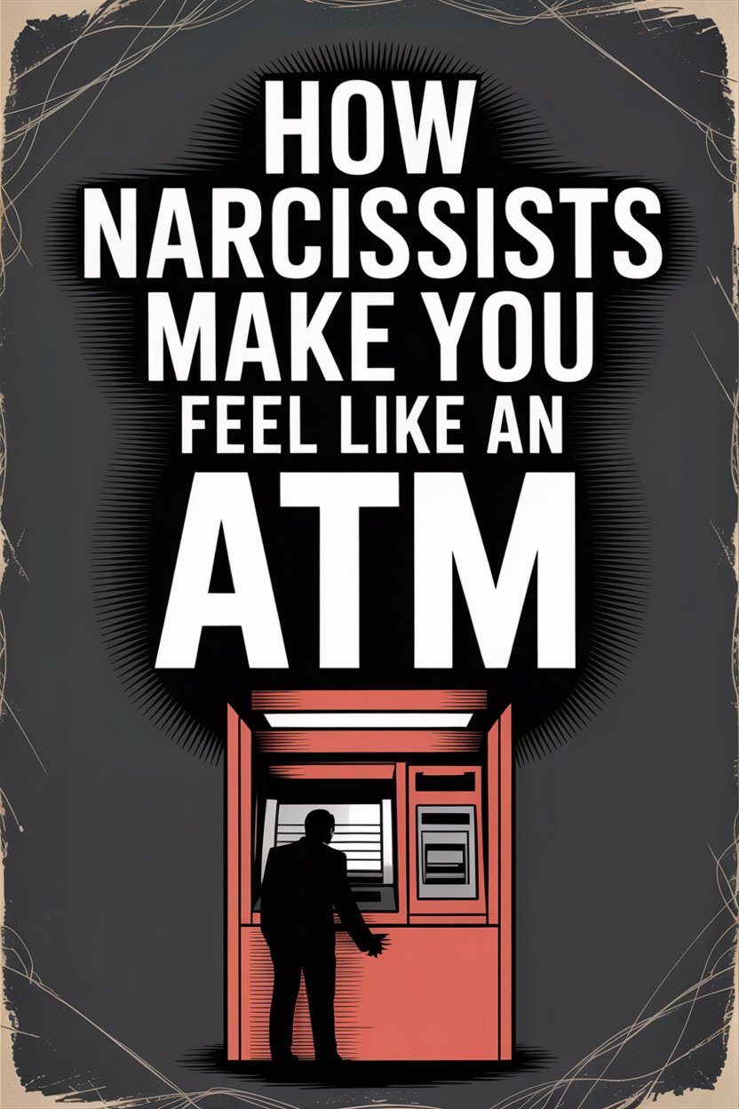 Narcissist emotional manipulation makes you feel like an ATM, drained and used in toxic relationships.