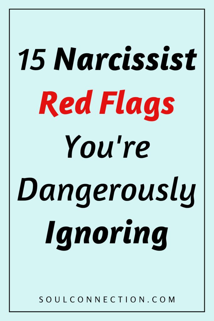 Warning about 15 narcissist red flags to avoid danger and recognize manipulative behaviors.