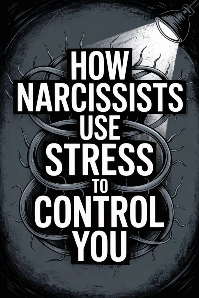 Narcissists manipulate stress to control and trap victims in toxic relationships.