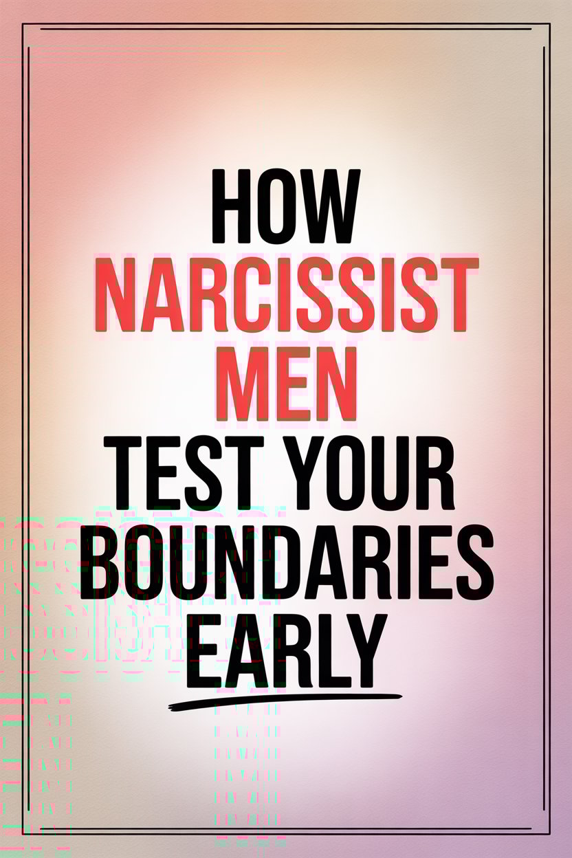 How narcissist men test your boundaries early in relationships.